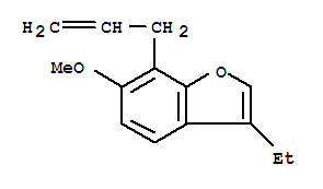 (9ci)-3-乙基-6-甲氧基-7-(2-丙烯基)-苯并呋喃结构式_709028-40-0结构式