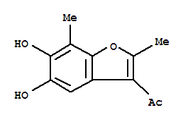 Ethanone, 1-(5,6-dihydroxy-2,7-dimethyl-3-benzofuranyl)-(9ci) Structure,709640-99-3Structure