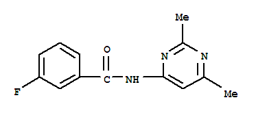 Benzamide, n-(2,6-dimethyl-4-pyrimidinyl)-3-fluoro-(9ci) Structure,712309-05-2Structure