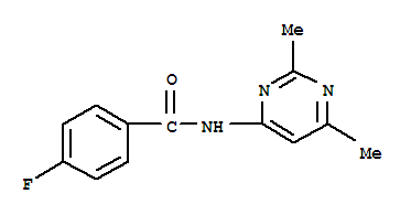 Benzamide, n-(2,6-dimethyl-4-pyrimidinyl)-4-fluoro-(9ci) Structure,712309-08-5Structure