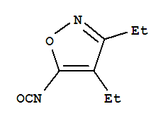 (9ci)-3,4-二乙基-5-异氰酰基-异噁唑结构式_71378-41-1结构式