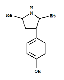 (9CI)-4-(2-乙基-5-甲基-3-吡咯烷)-苯酚结构式_717816-69-8结构式