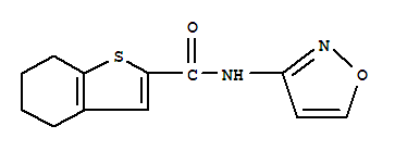 (9ci)-4,5,6,7-四氢-n-3-异噁唑基-苯并[b]噻吩-2-羧酰胺结构式_717870-77-4结构式