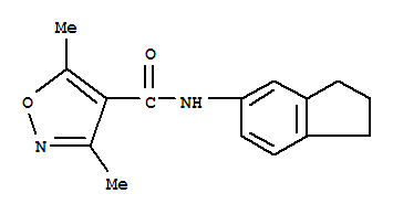 (9ci)-n-(2,3-二氢-1H-茚-5-基)-3,5-二甲基-4-异噁唑羧酰胺结构式_717872-09-8结构式