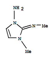 1H-imidazol-1-amine,2,3-dihydro-3-methyl-2-(methylimino)-(9ci) Structure,719994-21-5Structure