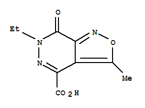 (9ci)-6-乙基-6,7-二氢-3-甲基-7-氧代-异噁唑并[3,4-d]吡嗪-4-羧酸结构式_720718-58-1结构式