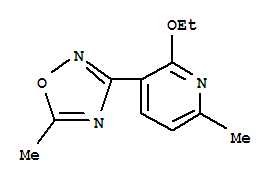 Pyridine, 2-ethoxy-6-methyl-3-(5-methyl-1,2,4-oxadiazol-3-yl)-(9ci) Structure,724744-39-2Structure