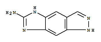 (9ci)-1,5-二氢-咪唑并[4,5-f]吲唑-6-胺结构式_724766-90-9结构式