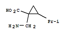 (9ci)-1-(氨基甲基)-2-(1-甲基乙基)-环丙烷羧酸结构式_724772-95-6结构式