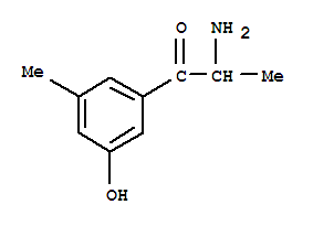  2-氨基-1-(3-羟基-5-甲基苯基)-1-丙酮结构式_725201-01-4结构式