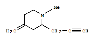 (9CI)-1-甲基-4-亚甲基-2-(2-丙炔)-哌啶结构式_725718-58-1结构式