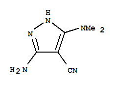 1H-pyrazole-4-carbonitrile, 3-amino-5-(dimethylamino)- Structure,72760-86-2Structure