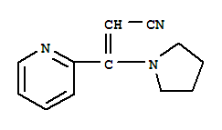 (9ci)-3-(2-吡啶)-3-(1-吡咯烷)-2-丙烯腈结构式_72764-91-1结构式