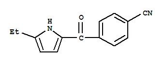 (9ci)-4-[(5-乙基-1H-吡咯-2-基)羰基]-苯甲腈结构式_728008-71-7结构式