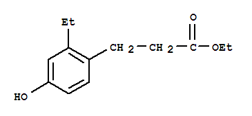 Benzenepropanoic acid, 2-ethyl-4-hydroxy-, ethyl ester (9ci) Structure,729590-46-9Structure