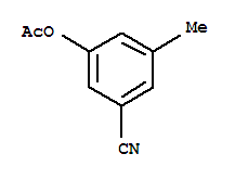 (9ci)-3-(乙酰基氧基)-5-甲基-苯甲腈结构式_729613-60-9结构式