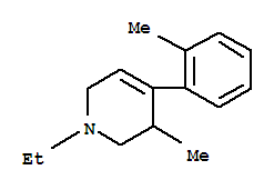 (9CI)-1-乙基-1,2,3,6-四氢-3-甲基-4-(2-甲基苯基)-吡啶结构式_730908-27-7结构式