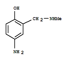 (9CI)-4-氨基-2-[(甲基氨基)甲基]-苯酚结构式_730918-20-4结构式