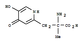 (9ci)-alpha-氨基-1,4-二氢-5-羟基-alpha-甲基-4-氧代-2-吡啶丙酸结构式_731750-09-7结构式