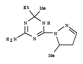 1,3,5-Triazin-2-amine,6-(4,5-dihydro-5-methyl-1h-pyrazol-1-yl)-4-ethyl-1,4-dihydro-4-methyl-(9ci) Structure,731753-52-9Structure