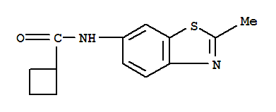 (9ci)-n-(2-甲基-6-苯并噻唑)-环丁烷羧酰胺结构式_736149-86-3结构式