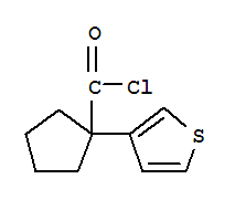 Cyclopentanecarbonyl chloride, 1-(3-thienyl)-(9ci)Structure,73812-19-8Structure Cyclopentanecarbonyl chloride, 1-(3-thienyl)-(9ci) Structure,73812-19-8Structure