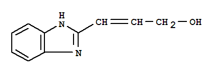 (9ci)-3-(1H-苯并咪唑-2-基)-2-丙烯-1-醇结构式_73922-35-7结构式