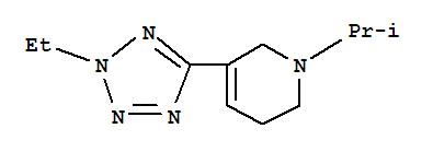 Pyridine, 3-(2-ethyl-2h-tetrazol-5-yl)-1,2,5,6-tetrahydro-1-(1-methylethyl)-(9ci) Structure,740061-95-4Structure