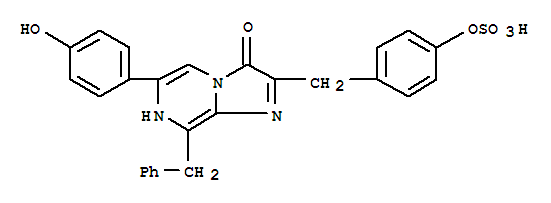 Imidazo[1,2-a]pyrazin-3(7h)-one, 6-(4-hydroxyphenyl)-8-(phenylmethyl)-2-[[4-(sulfooxy)phenyl]methyl]- Structure,740790-85-6Structure