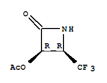 (3r,4r)-(9ci)-3-(乙酰基氧基)-4-(三氟甲基)-2-氮杂啶酮结构式_740802-76-0结构式