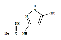 Ethanimidamide, n-(5-ethyl-1h-pyrazol-3-yl)- Structure,742672-37-3Structure