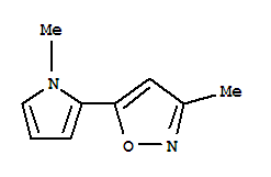 (9ci)-3-甲基-5-(1-甲基-1H-吡咯-2-基)-异噁唑结构式_74304-97-5结构式