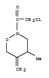 2H-1,2-oxazine, 2-(chloroacetyl)tetrahydro-4-methyl-5-methylene-(9ci) Structure,74776-49-1Structure