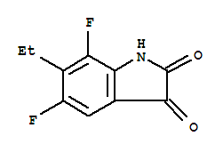 1H-indole-2,3-dione, 6-ethyl-5,7-difluoro-(9ci) Structure,749241-79-0Structure