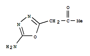 (9ci)-1-(5-氨基-1,3,4-噁二唑-2-基)-2-丙酮结构式_74949-73-8结构式