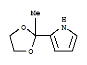 (9ci)-2-(2-甲基-1,3-二氧杂烷-2-基)-1H-吡咯结构式_750559-12-7结构式