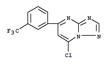 7-氯-5-[3-(三氟甲基)苯基]-[1,2,4]噻唑并[1,5-a]嘧啶结构式_75175-85-8结构式