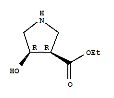 顺式-(9ci)-4-羟基-3-吡咯烷羧酸乙酯结构式_752936-83-7结构式