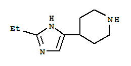 (9ci)-4-(2-乙基-1H-咪唑-4-基)-哌啶结构式_754185-75-6结构式