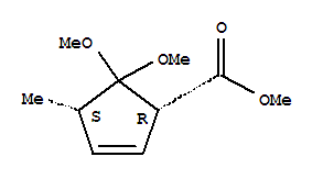 (1r,4s)-rel-(9ci)-5,5-二甲氧基-4-甲基-2-环戊烯-1-羧酸甲酯结构式_757231-60-0结构式