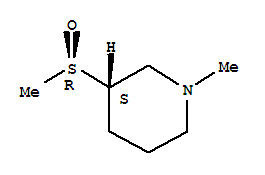 (r*,s*)-(9ci)-1-甲基-3-(甲基亚磺酰基)-哌啶结构式_757910-35-3结构式