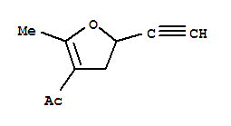 Ethanone,1-(5-ethynyl-4,5-dihydro-2-methyl-3-furanyl)-Structure,75822-59-2Structure Ethanone,1-(5-ethynyl-4,5-dihydro-2-methyl-3-furanyl)- Structure,75822-59-2Structure