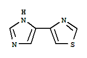 (4CI)-4-(5-咪唑)-噻唑结构式_758724-68-4结构式