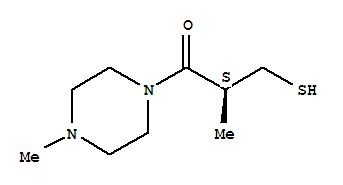 Piperazine, 1-(3-mercapto-2-methyl-1-oxopropyl)-4-methyl-, (s)-(9ci) Structure,761357-97-5Structure