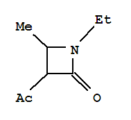 (9ci)-3-乙酰基-1-乙基-4-甲基-2-氮杂啶酮结构式_76269-84-6结构式