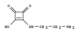 (9ci)-3-[(2-氨基乙基)氨基]-4-羟基-3-环丁烯-1,2-二酮结构式_763059-71-8结构式