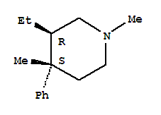 反式-(9ci)-3-乙基-1,4-二甲基-4-苯基哌啶结构式_763870-61-7结构式