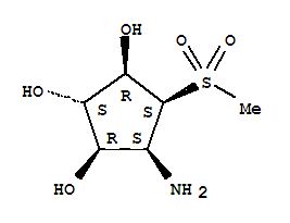 1,2,3-Cyclopentanetriol, 4-amino-5-(methylsulfonyl)-, [1r-(1alpha,2beta,3alpha,4alpha,5alpha)]-(9ci) Structure,764621-17-2Structure