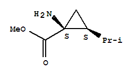 顺式-(9ci)-1-氨基-2-(1-甲基乙基)-环丙烷羧酸甲酯结构式_765244-35-7结构式