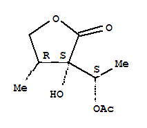 (3s,4r)-(9ci)-3-[(1s)-1-(乙酰基氧基)乙基]二氢-3-羟基-4-甲基-2(3H)-呋喃酮结构式_765306-53-4结构式